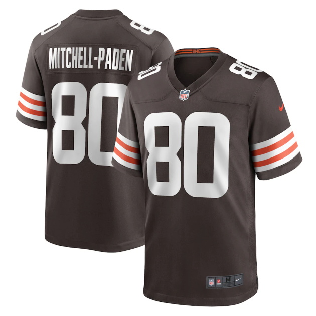 mens nike zaire mitchell paden brown cleveland browns game player jersey